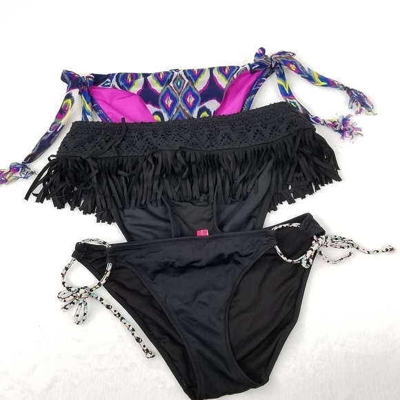 Bundle of 3 Becca by Rebecca Virtue Victoria Secret Bikini Bottom Swimsuit XS - Picture 1 of 13